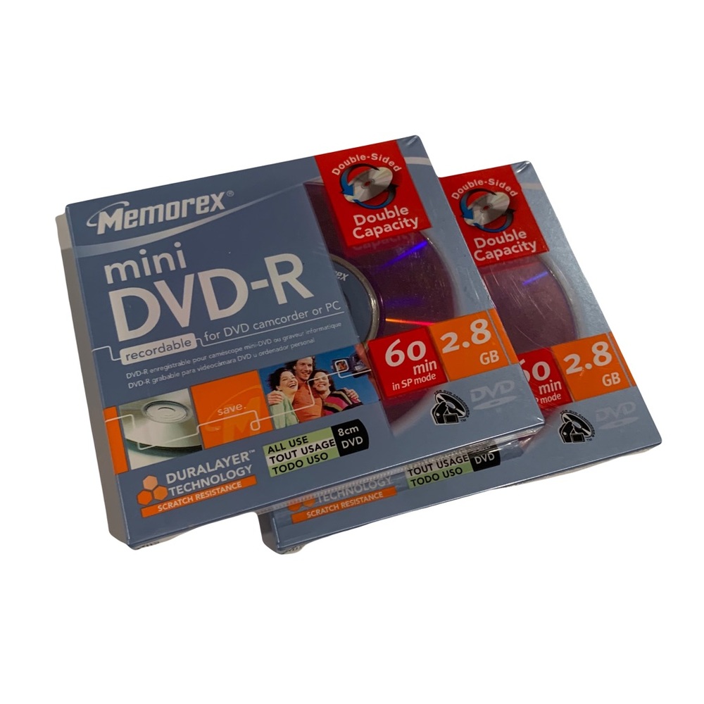 Memorex Mini DVD-R recordable for DVD camcorder or PC (Pack of 2)